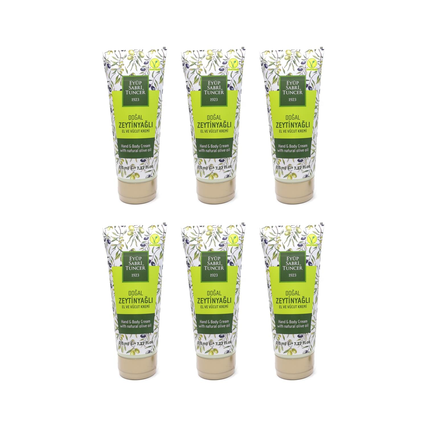 Eyüp Sabri Tuncer Doğal Zeytinyağlı El & Vücut Kremi 215 ml x 6 Adet