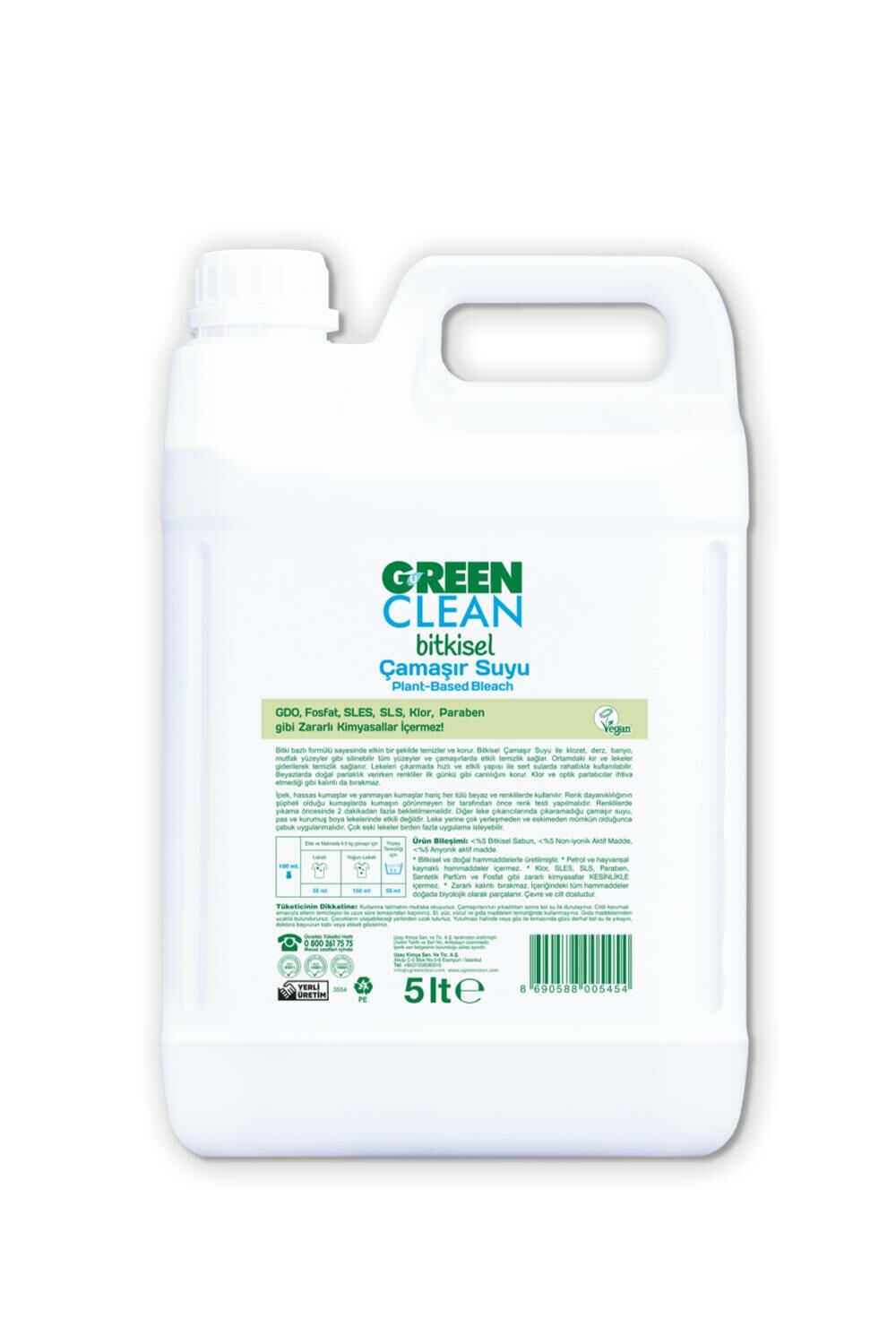 Green Clean Organik Çamaşır Suyu 5 Lt