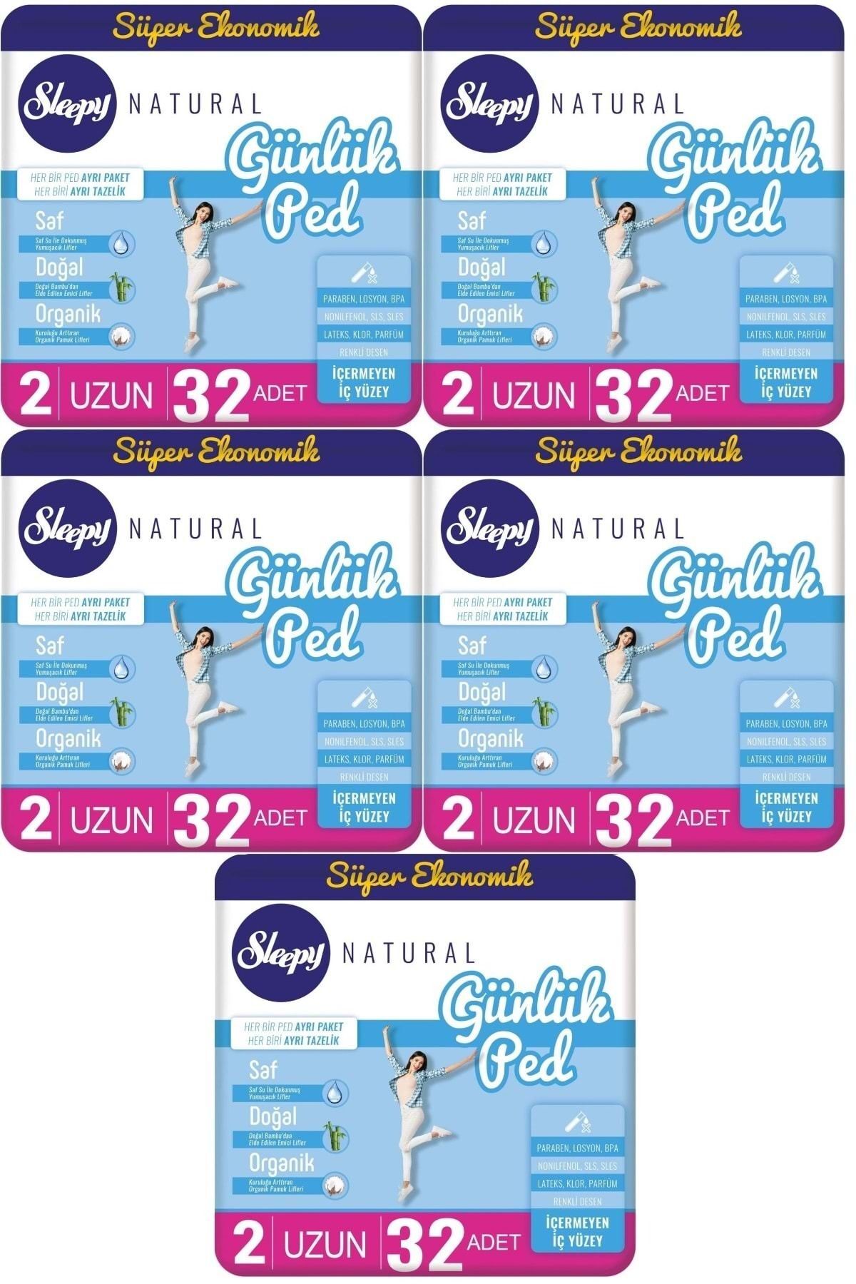 Sleepy Natural Günlük Ped Uzun 32'li X 5 (160 Adet)