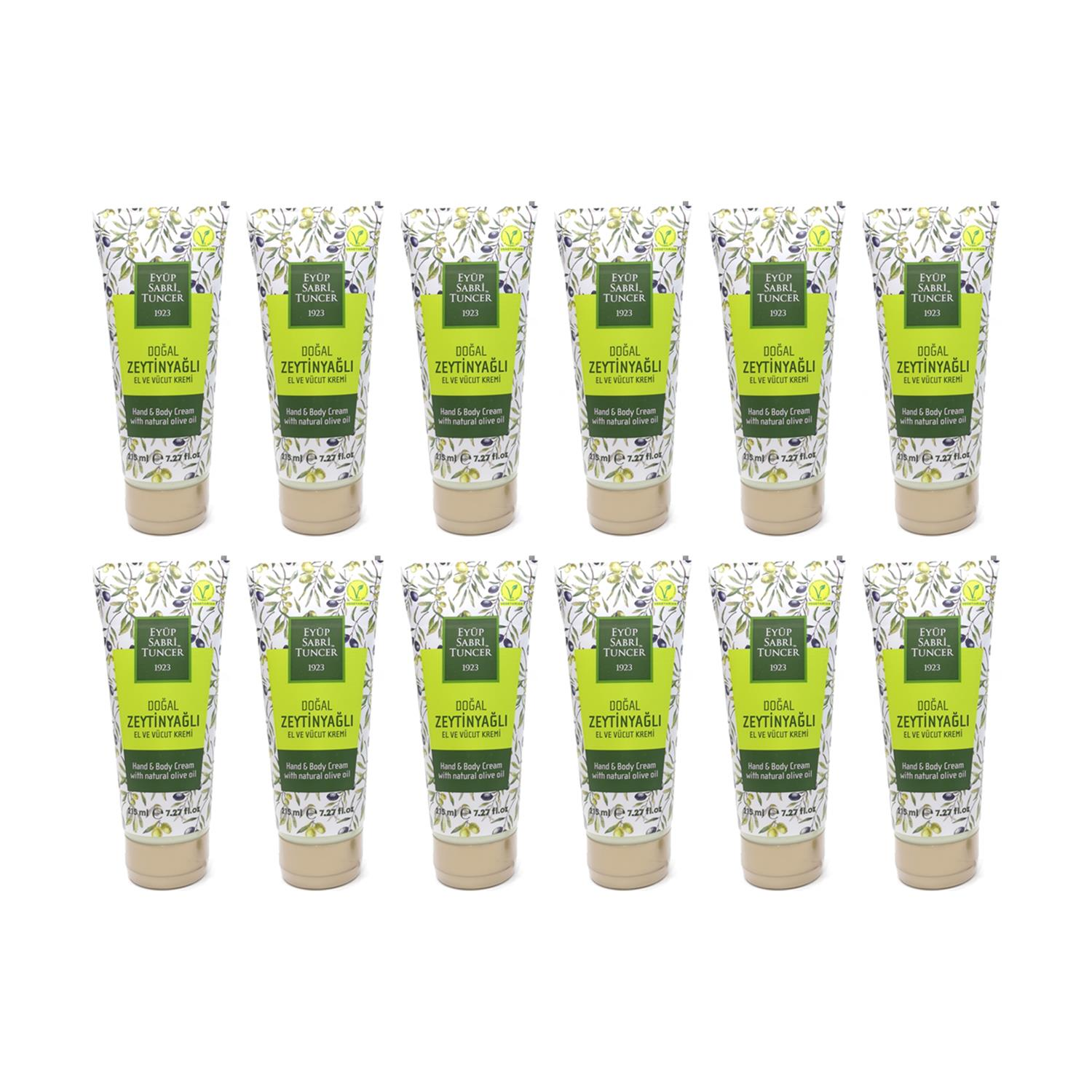 Eyüp Sabri Tuncer Doğal Zeytinyağlı El & Vücut Kremi 215 ml x 12