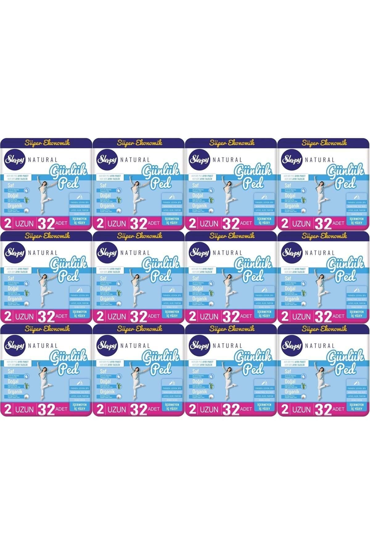 Sleepy Natural Günlük Ped Uzun 32'li X 12 (384 Adet)