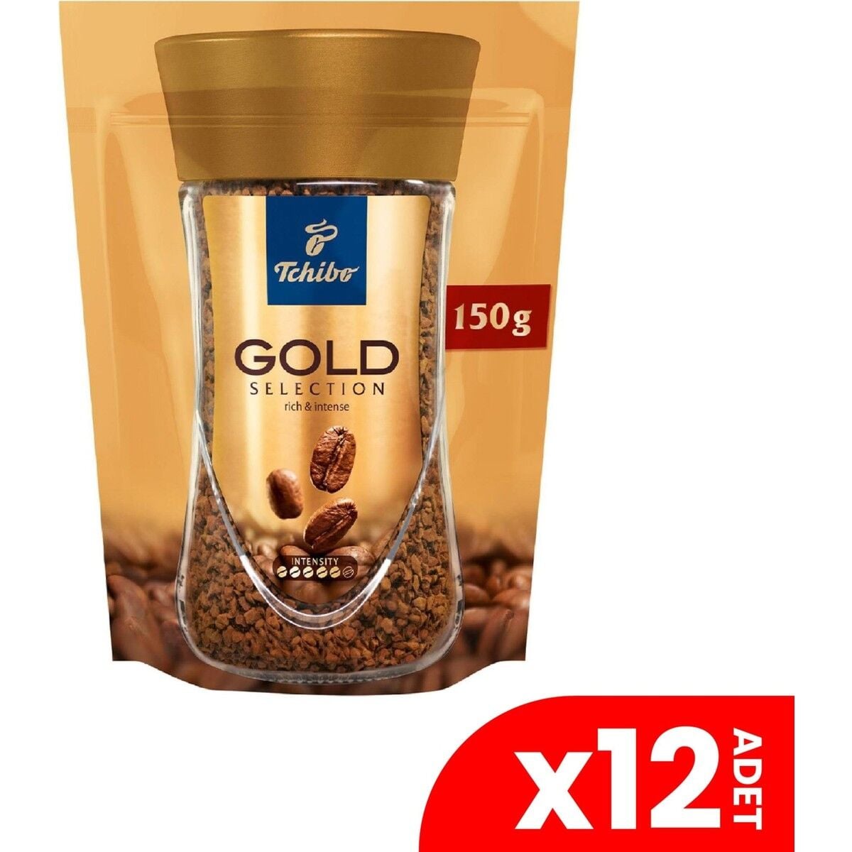 Tchibo Gold Selection Çözünebilir Kahve Ekonomik Paket 150 gr 12'li