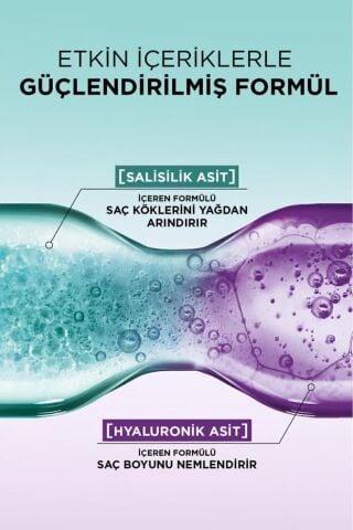 Elseve Hydra Pure Salisilik Asit içeren Yağlanma Karşıtı Nemlendirici Şampuan + Saç Derisi Serum Seti
