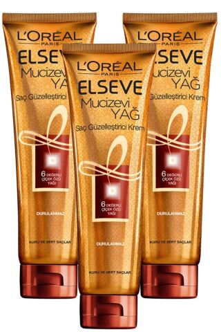 Elseve Mucizevi Yağ Saç Güzelleştirici Krem 150 Ml 3'lü Set