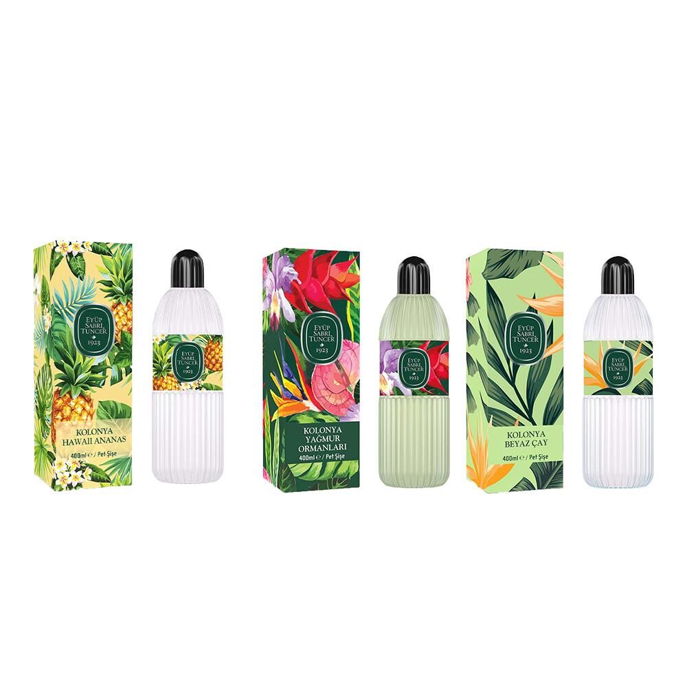 Eyüp Sabri Tuncer Kolonya Hawaii Ananas, Yağmur Ormanları ve Beyaz Çay Pet Şişe 400 ml