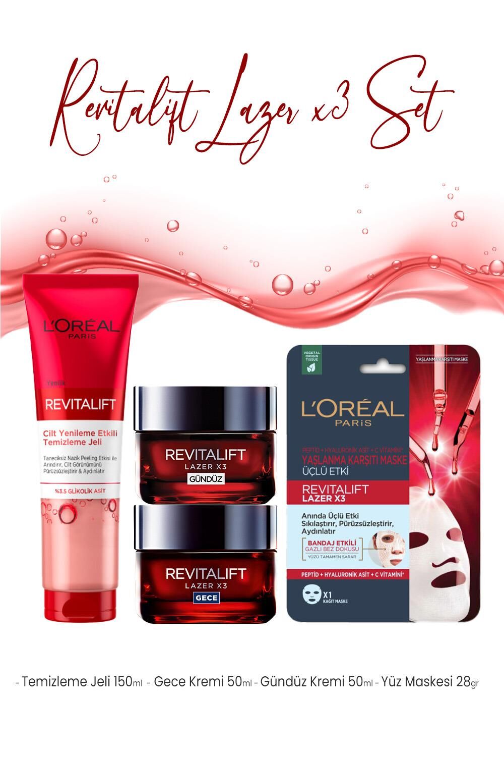 Loreal Paris Revitalift Lazer Bakım Seti 4