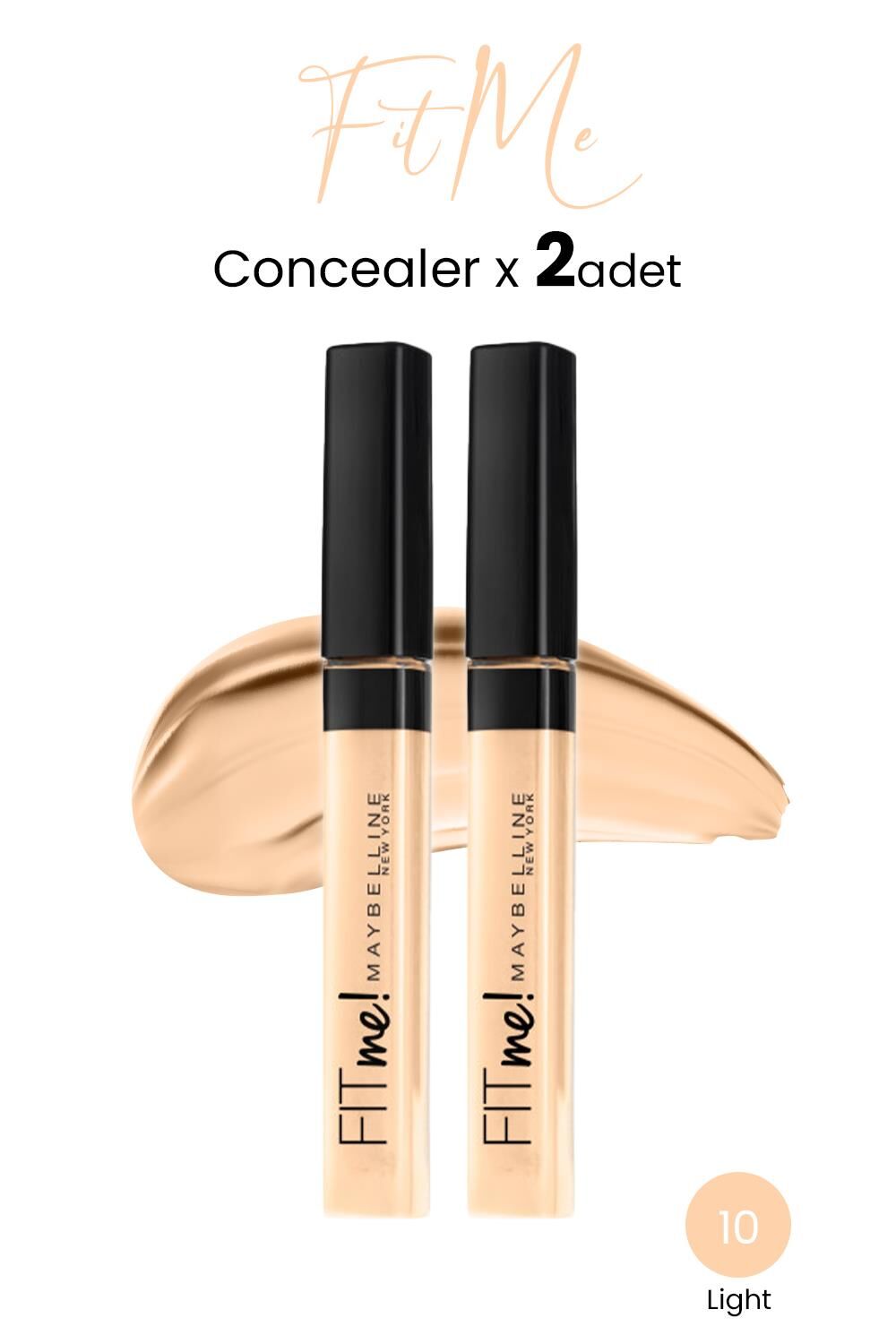 Maybelline New York Fit Me Concealer 10 Light x 2 adet