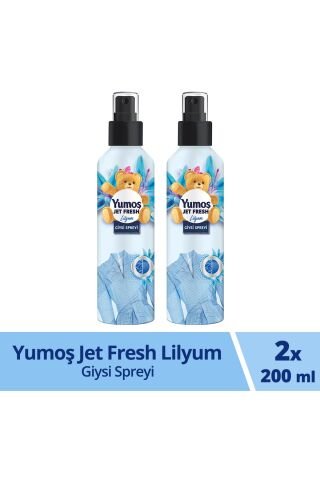 Yumoş Jet Fresh Ütü Etkisi Giysi Spreyi Lilyum 200 ml x 2