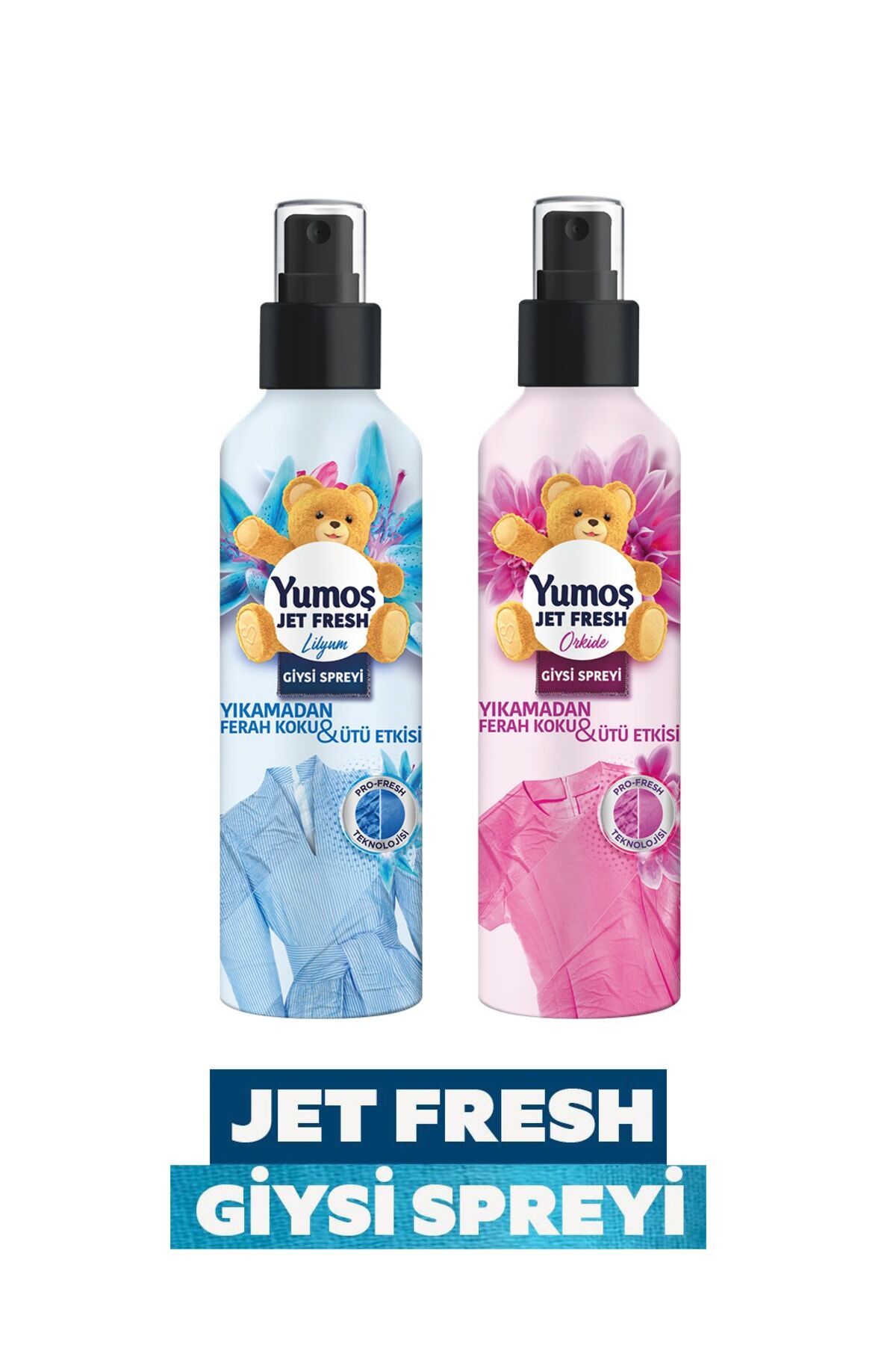 Yumoş Jet Fresh Ütü Etkisi Giysi Spreyi Lilyum ve Orkide 200 ml