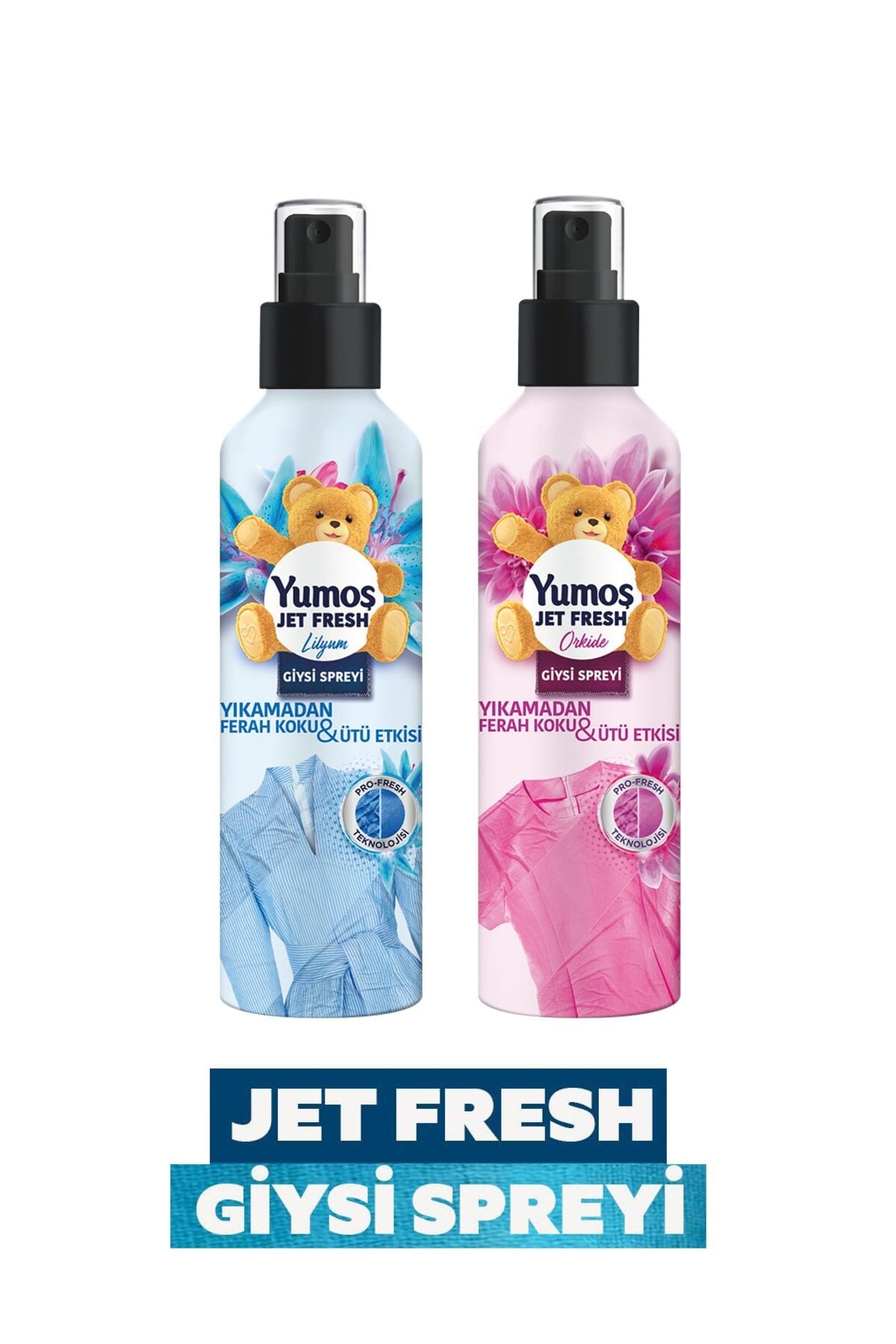 Yumoş Jet Fresh Ütü Etkisi Giysi Spreyi Lilyum ve Orkide 200 ml