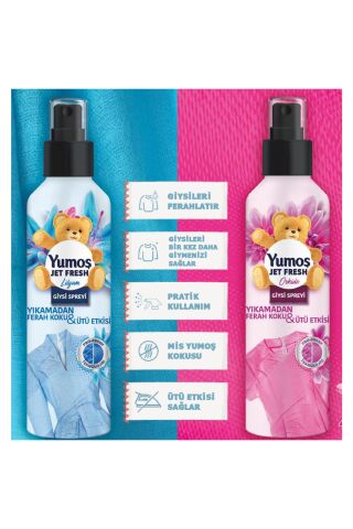 Yumoş Jet Fresh Ütü Etkisi Giysi Spreyi Lilyum ve Orkide 200 ml