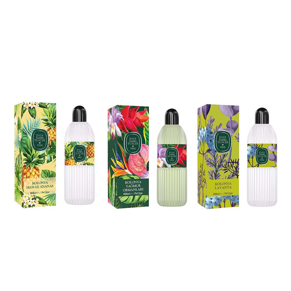 Eyüp Sabri Tuncer Kolonya Hawaii Ananas, Yağmur Ormanları ve Lavanta Pet Şişe 400 ml