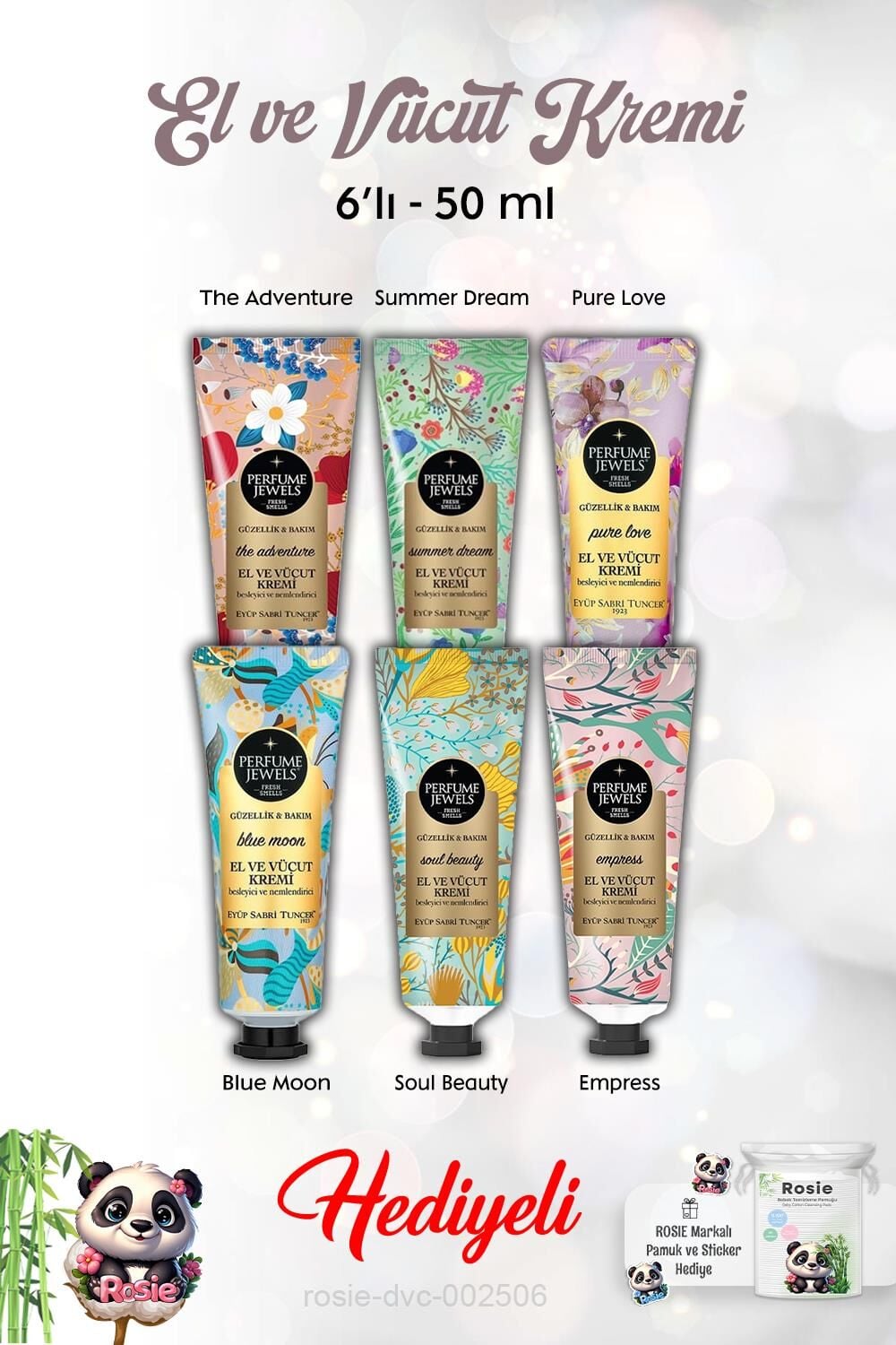 El Kremi 6'lı 50 ml Blue Moon, The Adventure, Pure Love, Summer Dream, Empress, Soul Beauty ve Rosie