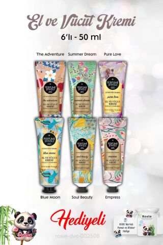 El Kremi 6'lı 50 ml Blue Moon, The Adventure, Pure Love, Summer Dream, Empress, Soul Beauty ve Rosie