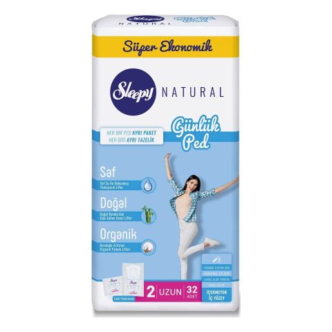 Sleepy Natural Günlük Ped Uzun 32 Adet