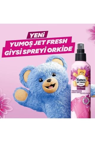 Yumoş Jet Fresh Ütü Etkisi Giysi Spreyi Lilyum 200 ml x 3 ve Orkide 200 ml x 3