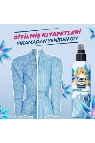 Yumoş Jet Fresh Ütü Etkisi Giysi Spreyi Lilyum 200 ml x 3 ve Orkide 200 ml x 3