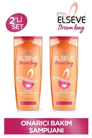 Elseve Dream Long Onarıcı Bakım Şampuanı 390ml 2'li Set