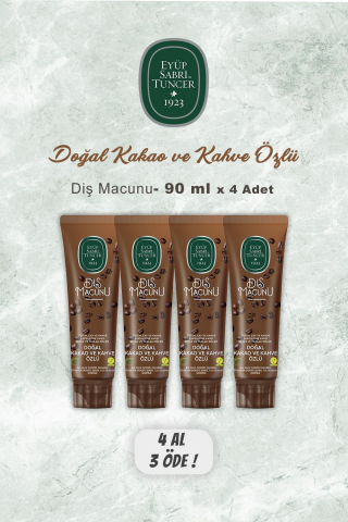 4 AL 3 ÖDE Eyüp Sabri Tuncer Diş Macunu Kakao Özlü  90 ml
