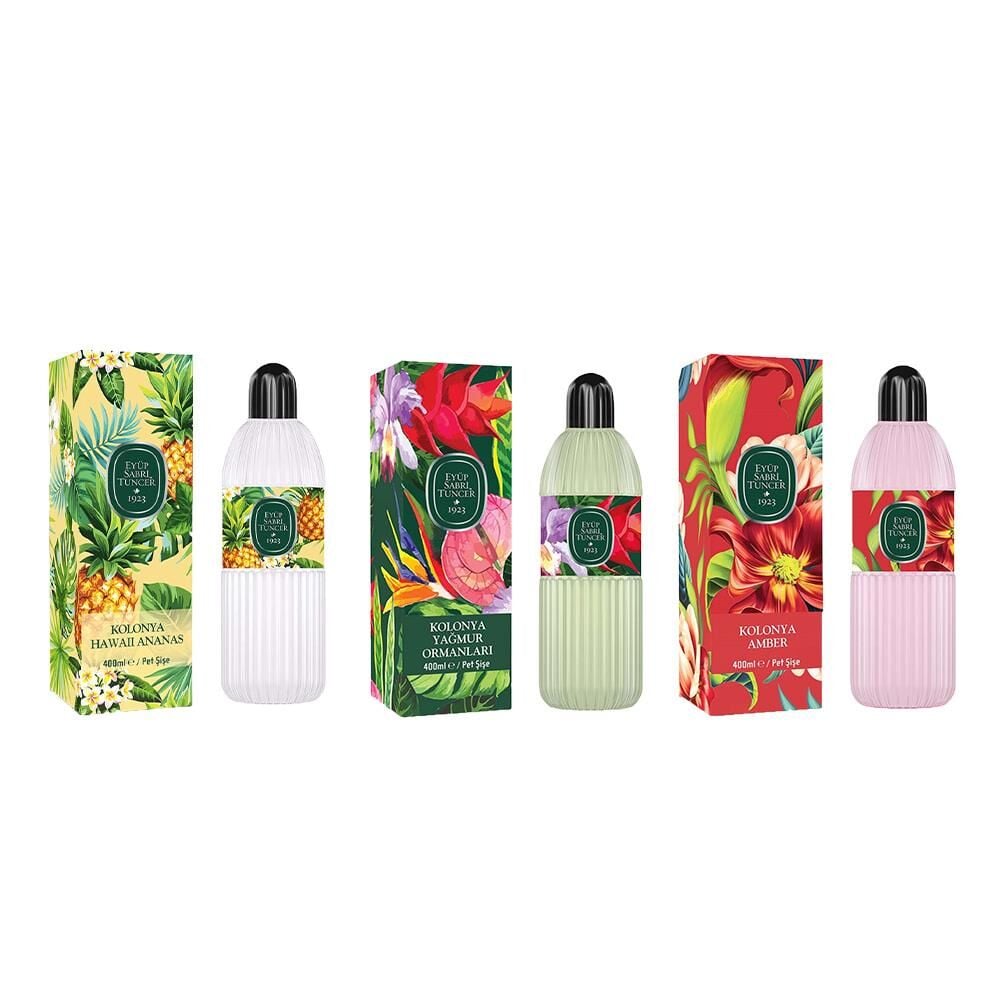 Eyüp Sabri Tuncer Kolonya Hawaii Ananas, Yağmur Ormanları ve Amber Pet Şişe 400 ml