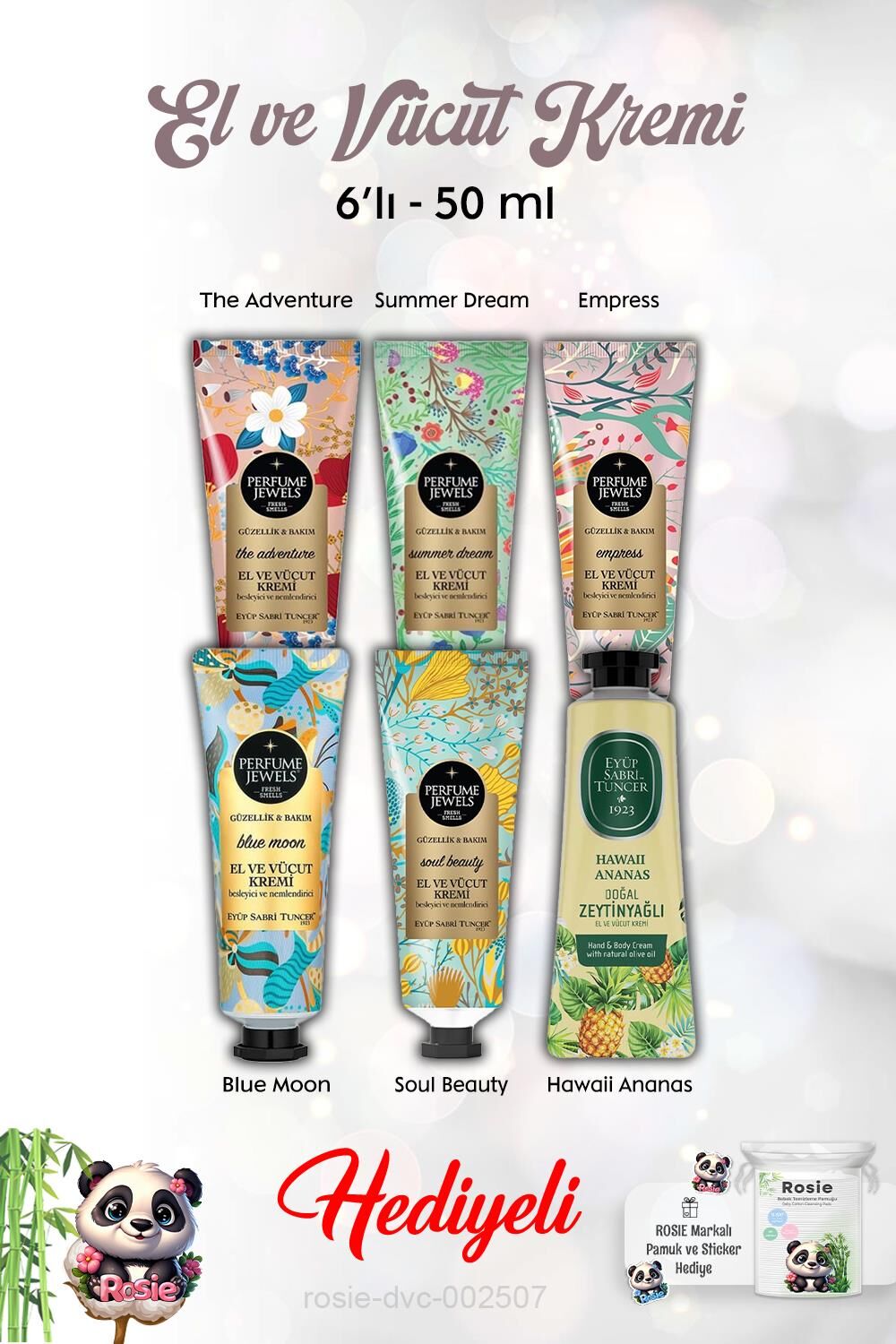 El Kremi 6'lı 50 ml Blue Moon, Hawaii Ananas, Empress, Summer Dream, The Adventure, Soul Beauty ve Rosie