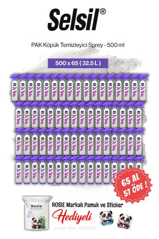 Selsil PAK 65 AL 57 ÖDE Köpük Temizleyici Sprey 500 ml ve rosie pamuk