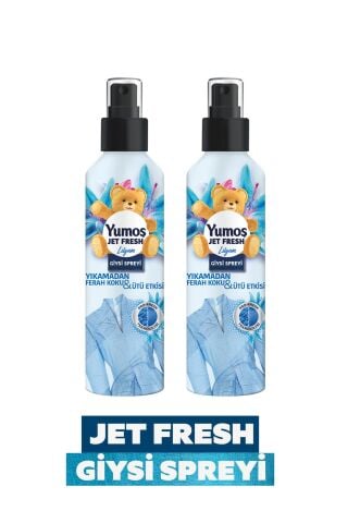 Yumoş Jet Fresh Ütü Etkisi Giysi Spreyi Lilyum 200 ml x 2