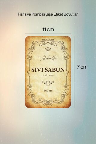 Pompalı Plastik Şişe Ve Banyo Temalı Etiket Seti