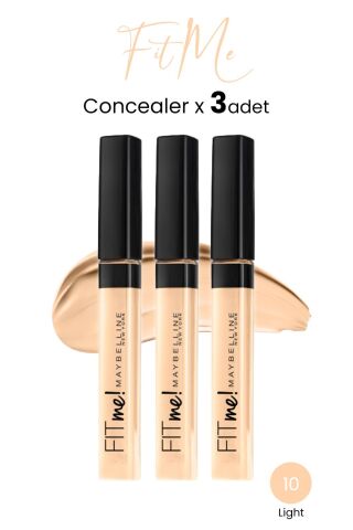 Maybelline New York Fit Me Concealer 10 Light x 3 adet