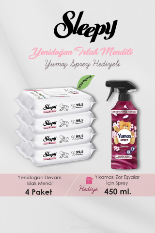 Yenidoğan Islak Havlu 200 Adet, Sakura Oda Kokusu Hediyeli