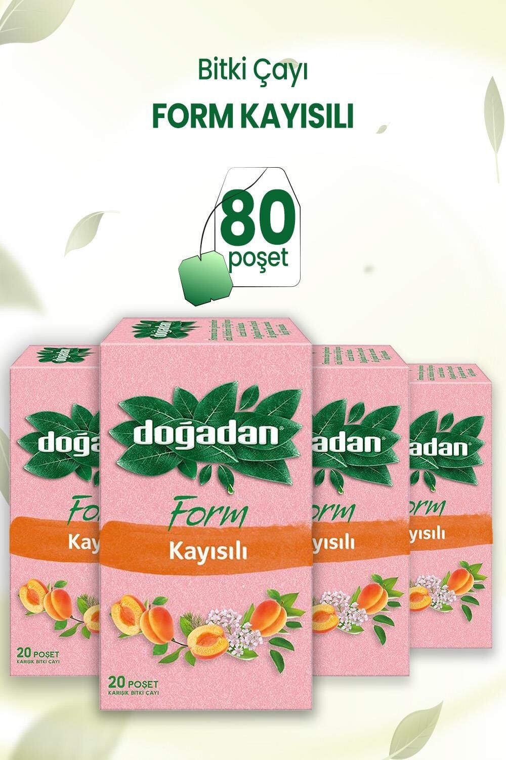 Doğadan Form Çay Kayısılı 20'li x 4 Adet