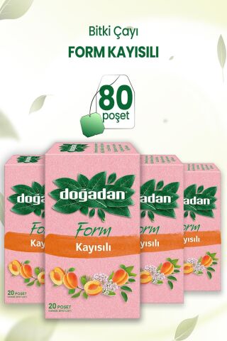 Doğadan Form Çay Kayısılı 20'li x 4 Adet