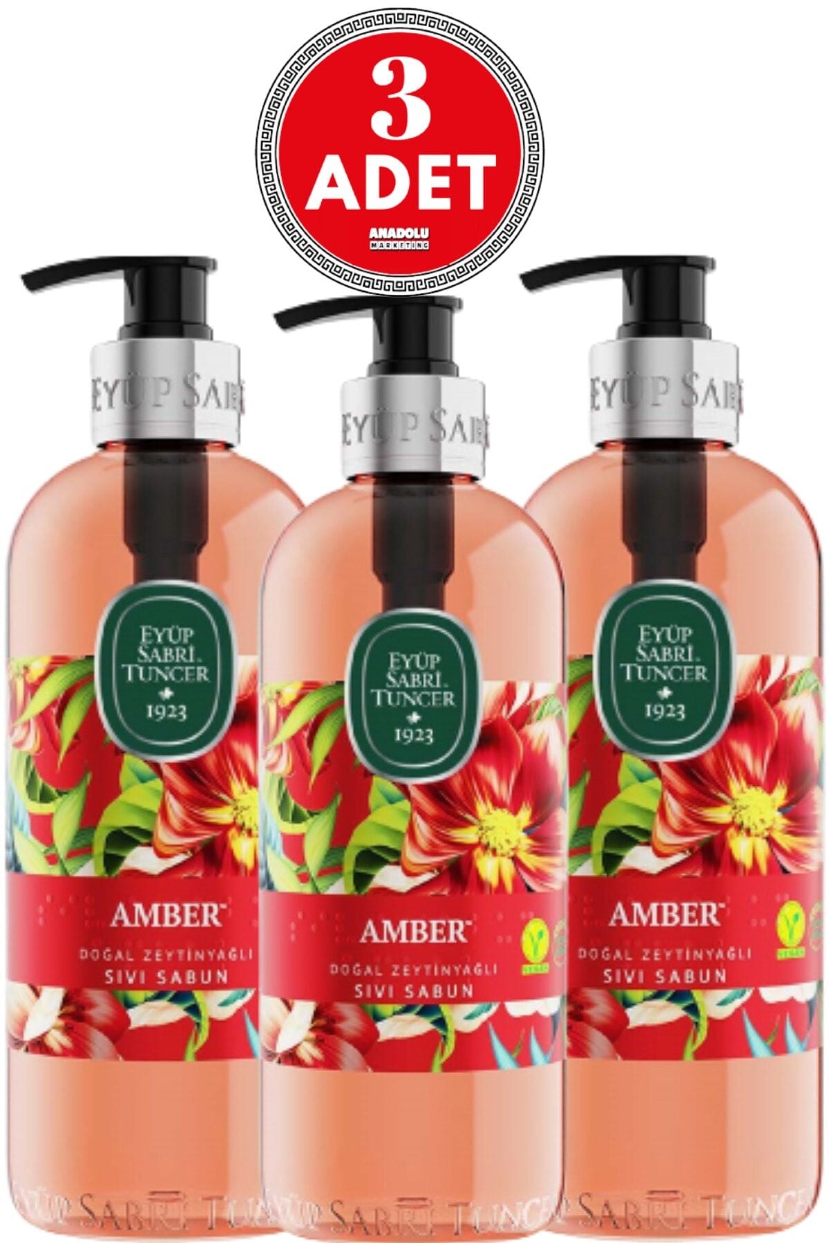 Eyüp Sabri Tuncer Amber Sıvı Sabun 500 ml x 3 Adet