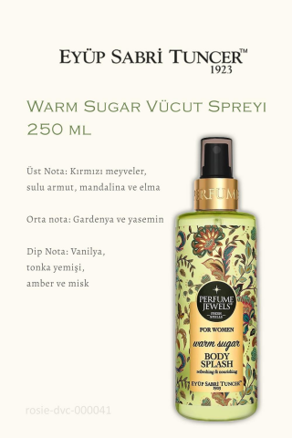 Eyüp Sabri Tuncer Pj Body Splash Warm Sugar 250 ml 3 Adet ve ROSIE Pamuk
