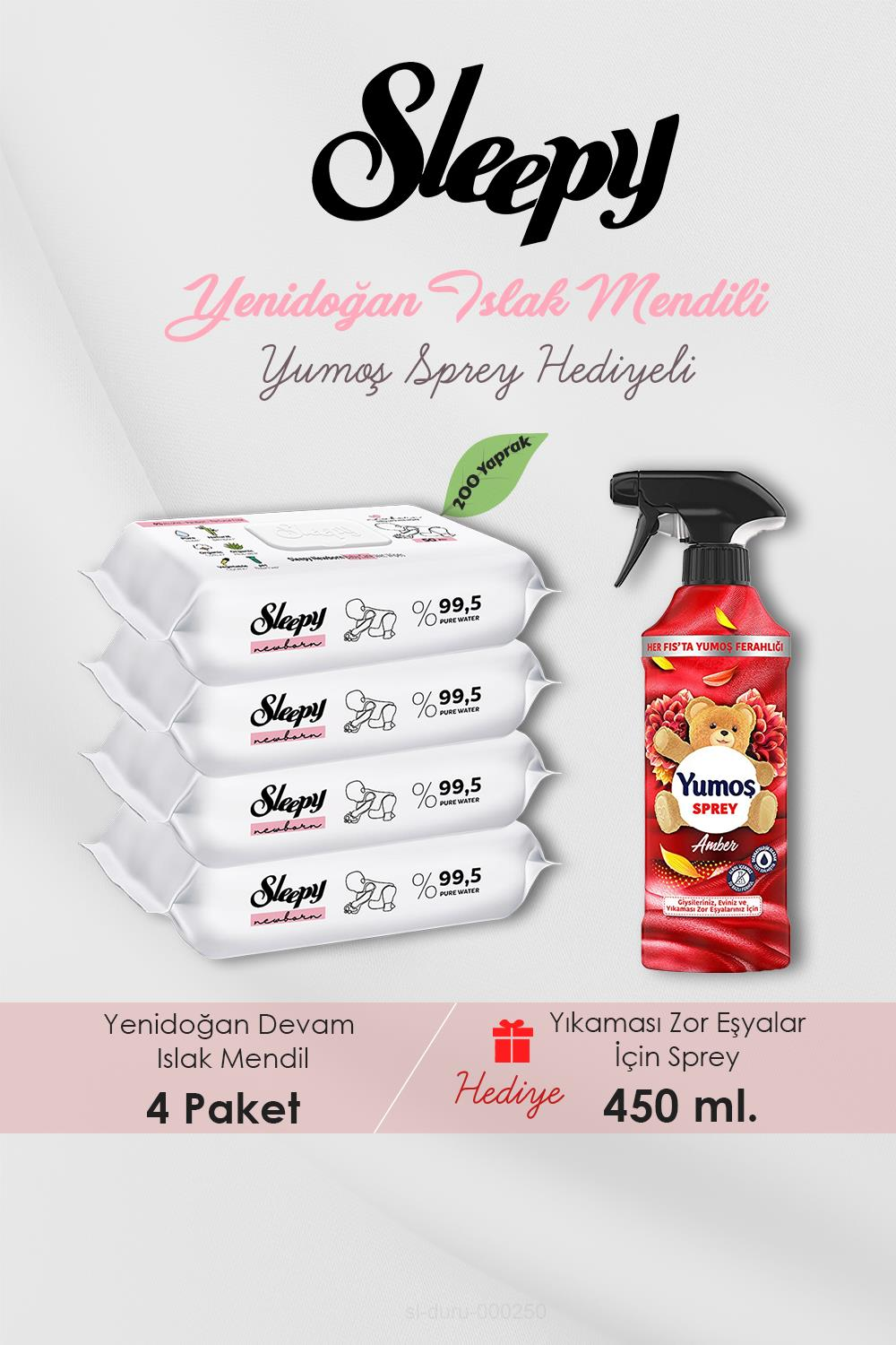 Yenidoğan Islak Havlu 200 Adet, Amber Oda Kokusu Hediyeli