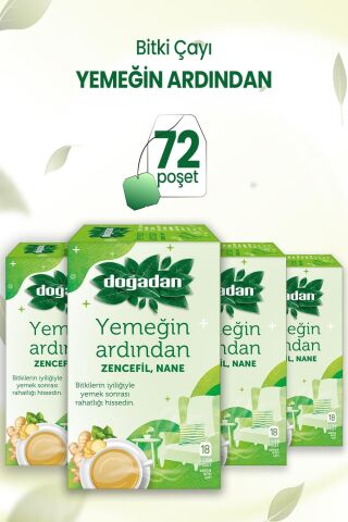 Doğadan Yemeğin Ardından Zencefil Nane 18li x 4 Adet