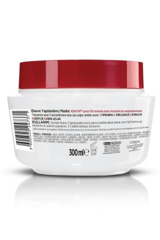Elseve Komple Onarıcı Besleyici 5 Yıpranmış Saçlar Için Keratinxs Içeren Yapılandırıcı Maske 300 Ml