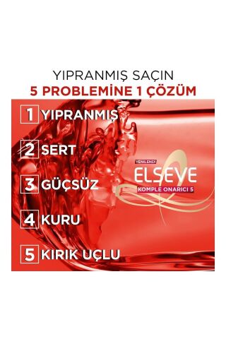 Elseve Komple Onarıcı Besleyici 5 Yıpranmış Saçlar Için Keratinxs Içeren Yapılandırıcı Maske 300 Ml