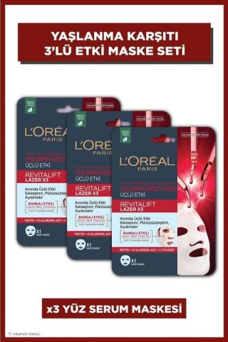 Loreal Paris Revitalift Lazer X3 Yaşlanma Karşıtı Maske 28 gr