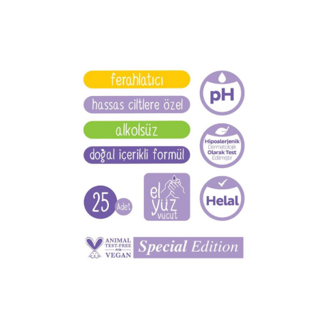 Sleepy Herbal Kişisel Bakım Havlusu Çanta Boy 25 Yaprak