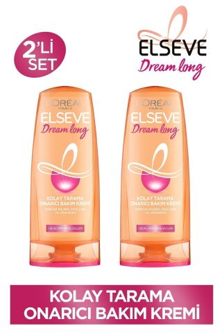 Elseve Dream Long Kolay Tarama Saç Bakım Kremi 390ml 2'li Set