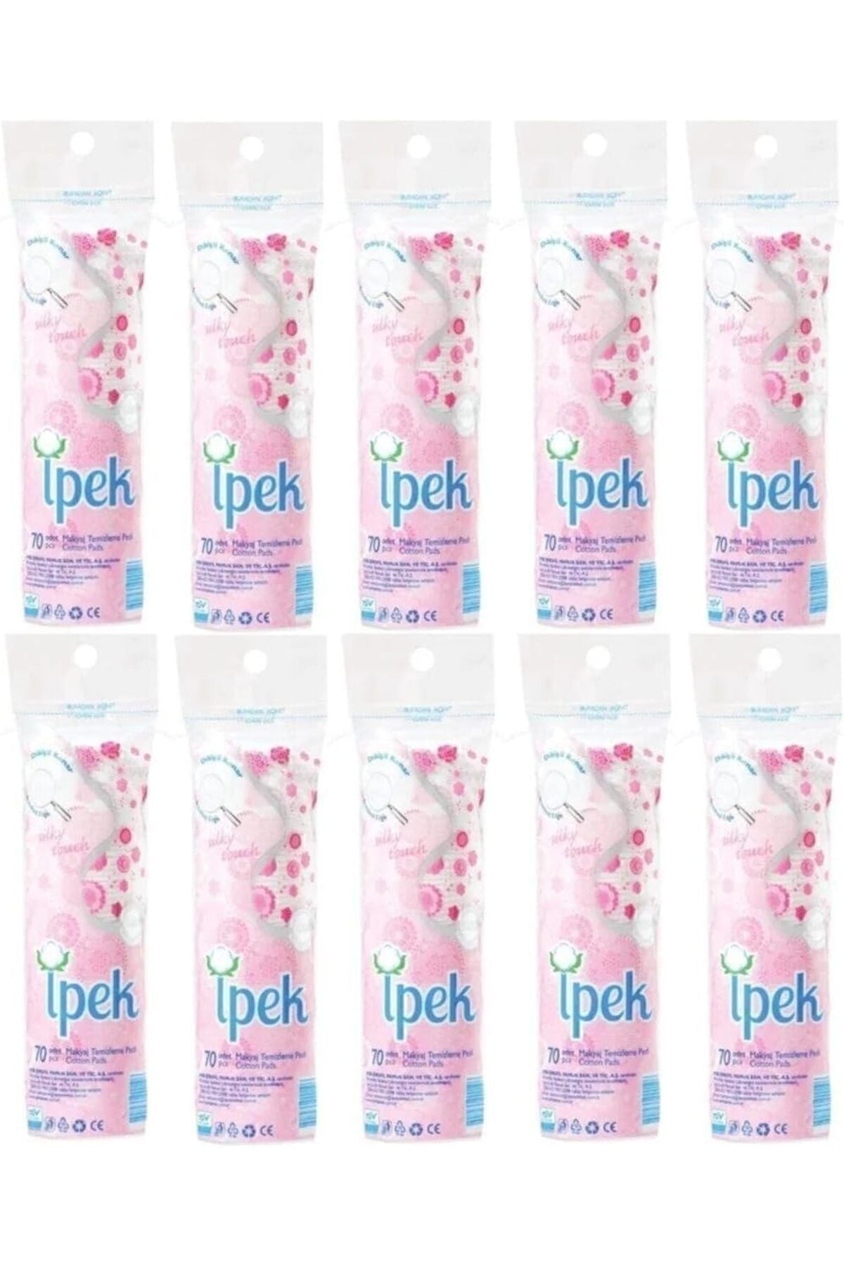 Makyaj Temizleme Pedi 70'Li X 10 Adet Pamuk Disk