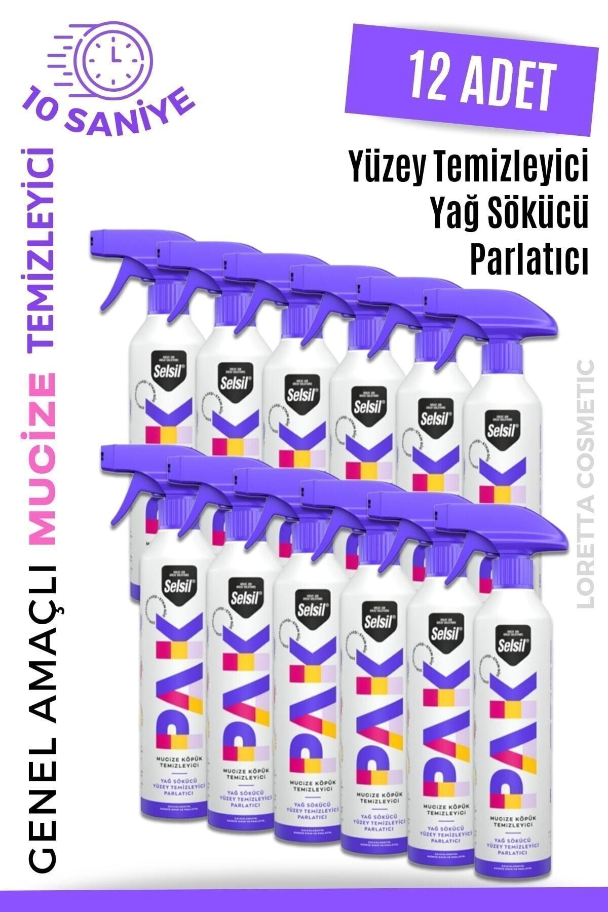 Selsil Pak 12 Li 500 Ml Mucize Köpük Temizleyici Sprey