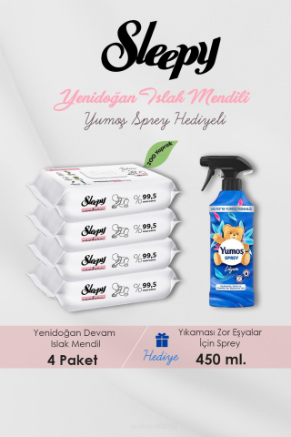 Yenidoğan Islak Havlu 200 Adet, Lilyum Oda Kokusu Hediyeli