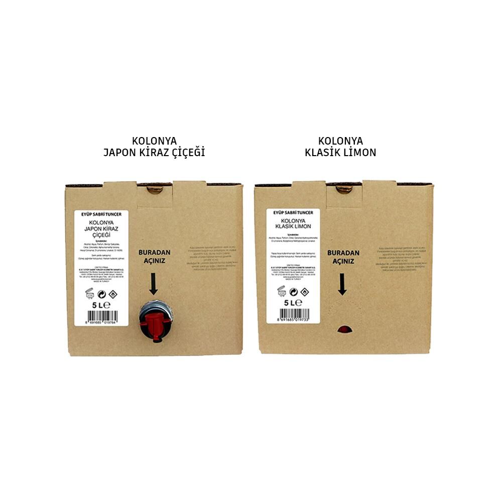 Eyüp Sabri Tuncer Klasik Limon ve Japon Kiraz Çiçeği Kolonyası 5 Lt (Dökme Paket)