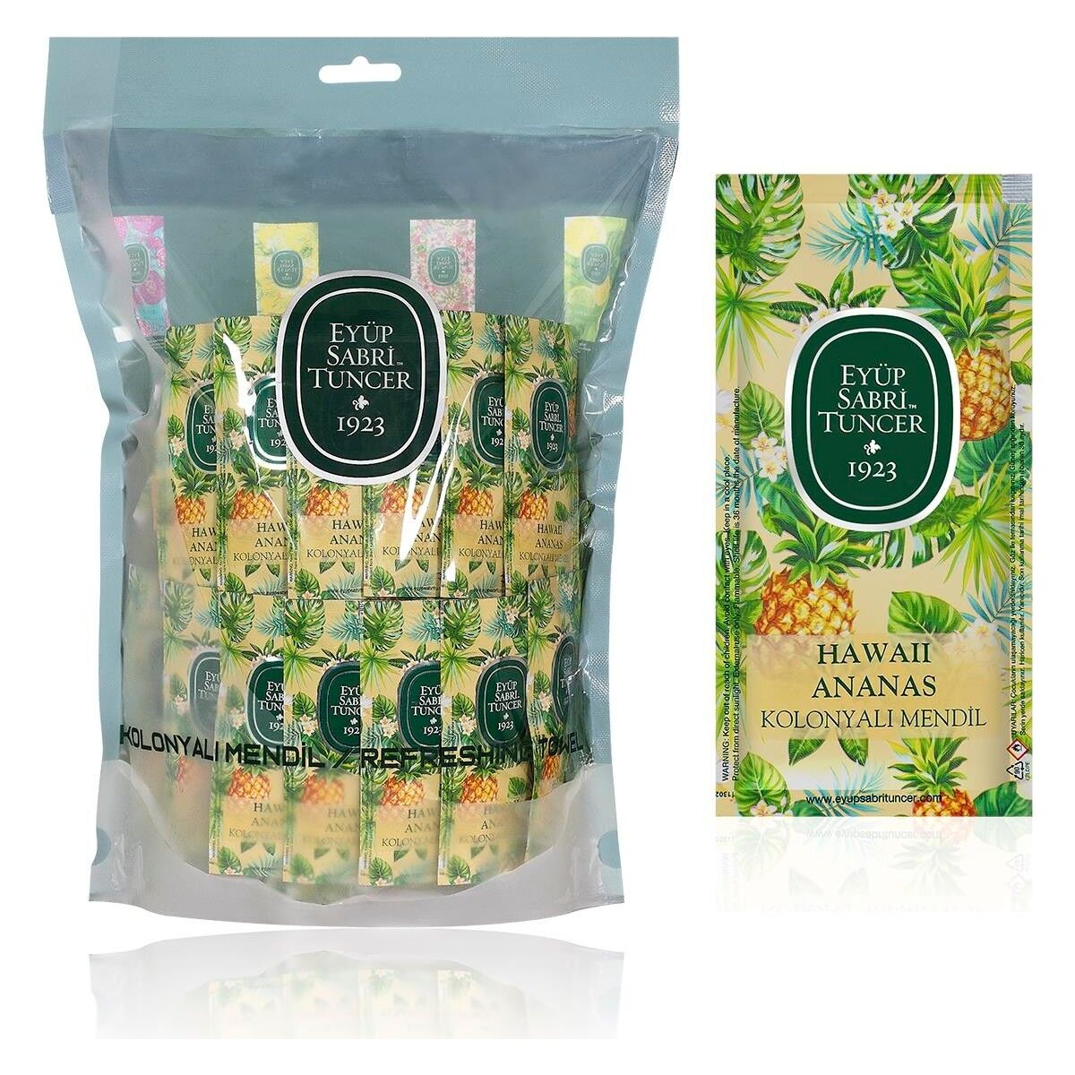 Hawaii Ananas Kolonyalı Mendil 150'li (Küçük Boy)