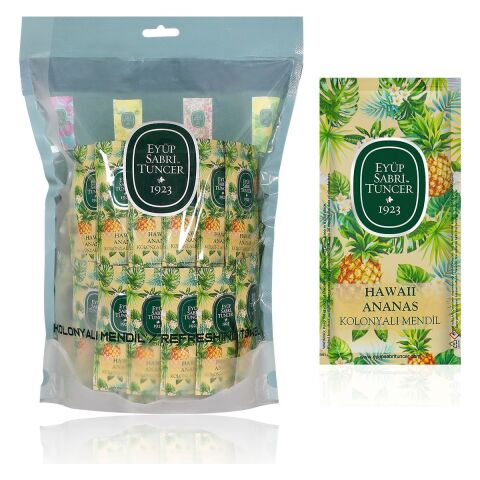 Hawaii Ananas Kolonyalı Mendil 150'li (Küçük Boy)