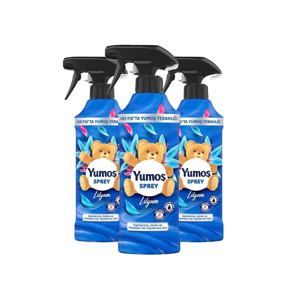 Yumoş Sprey Yıkaması Zor Eşyalar Için Lilyum 450 ml x 3