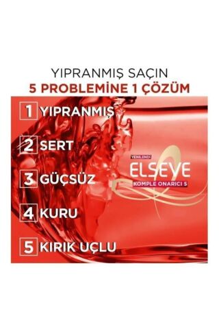 Elseve Komple Onarıcı 5 Yapılandırıcı Bakım Şampuanı 390 ml 2'li Set