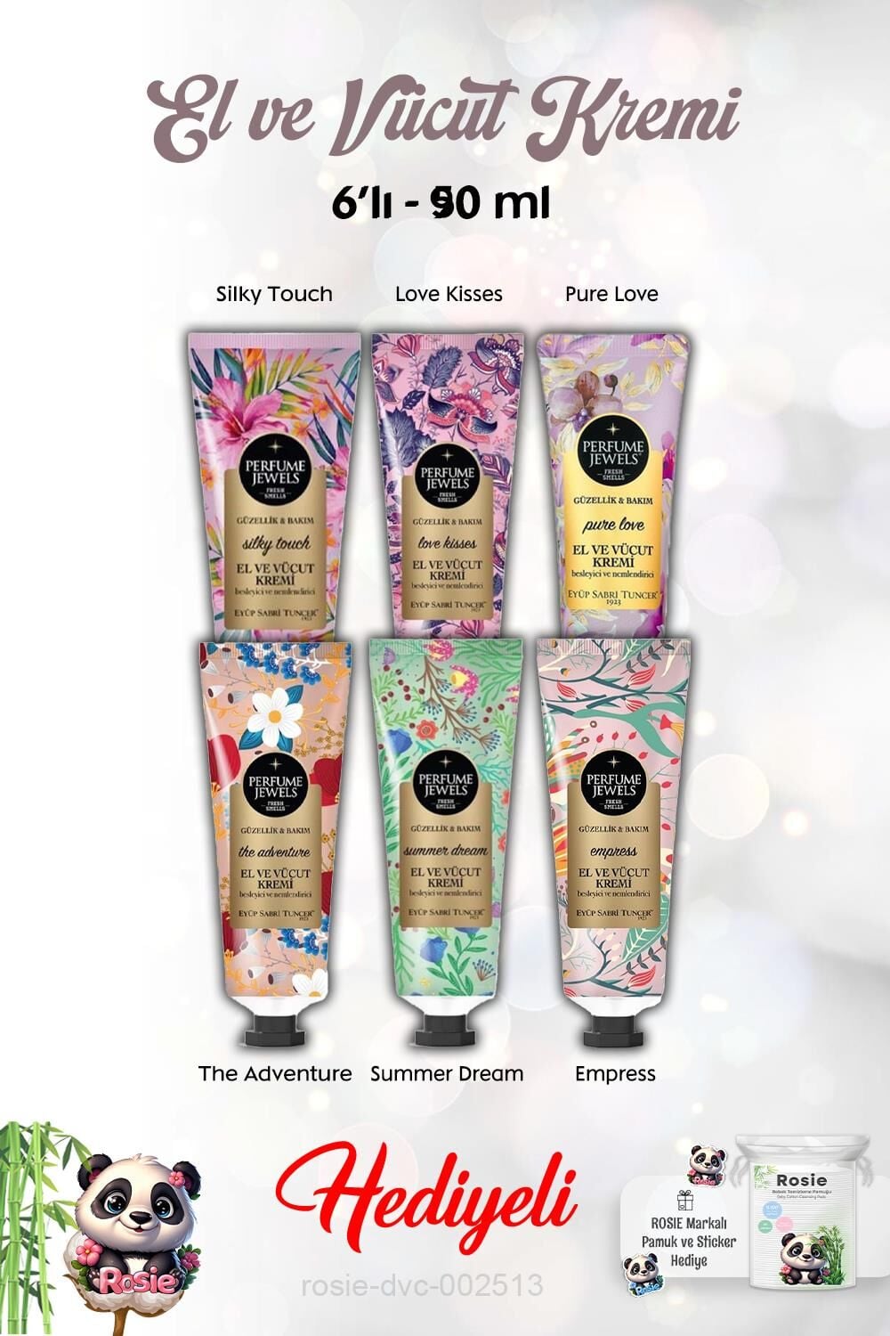 El Kremi 6'lı Empress, The Adventure, Summer Dream, Pure Love, Silky Touch, Love Kisses, 50 ml ve Rosie
